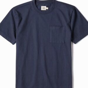 BRAND NEW FLINT & TINDER Heavy Weight Men's Navy Crew Neck T-Shirt